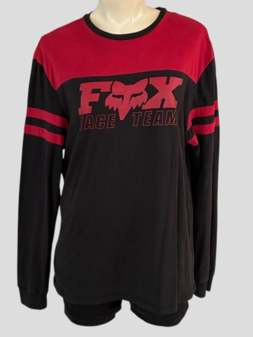 Fox Black & Red Race Team Long Sleeve Shirt Unisex